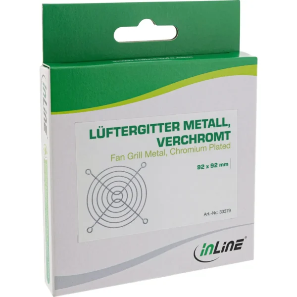 InLine Fan Guard Metal Chromium Plated, 92x92mm