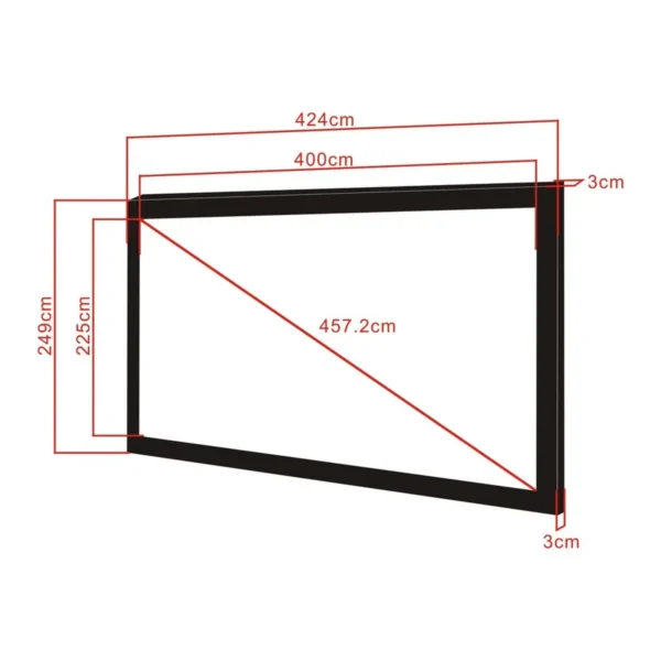 Multibrackets M 16:9 Framed Projection Screen 400×225, 180″