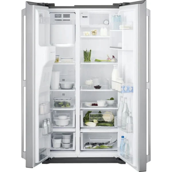 Electrolux EAL6140WOU side-by-side refrigerator Freestanding 570 L G Silver, Stainless steel