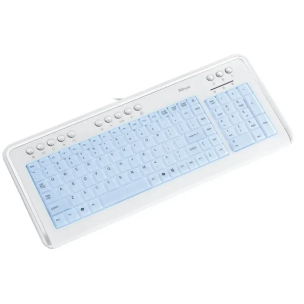 Trust Illuminated KB-1500 keyboard USB QWERTY White