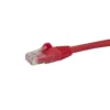 StarTech.com 7ft CAT6 Ethernet Cable – Red CAT 6 Gigabit Ethernet Wire -650MHz 100W PoE RJ45 UTP Network/Patch Cord Snagless w/Strain Relief Fluke Tested/Wiring is UL Certified/TIA