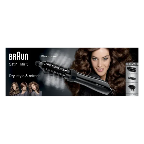 Braun Satin Hair 5 AS 530 Hot air brush Black, Silver, Violet 1000 W 2 m
