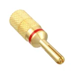 InLine Banana Plug male gold plated red color coded for 4mm Cabling