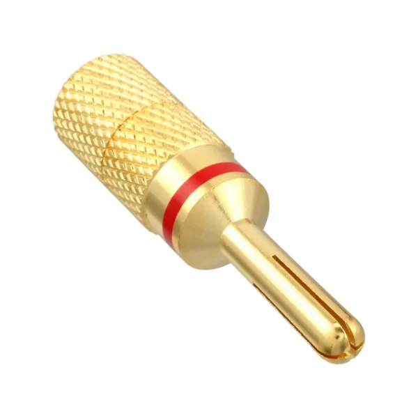 InLine Banana Plug male gold plated red color coded for 4mm Cabling