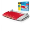 FRITZ! Box WLAN 3370 wireless router Gigabit Ethernet Dual-band (2.4 GHz / 5 GHz) Red, Silver