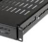 StarTech.com 1U Adjustable Vented Server Rack Mount Shelf – 175lbs – 19.5 to 38in Adjustable Mounting Depth Universal Tray for 19″ AV/ Network Equipment Rack – 27.5in Deep