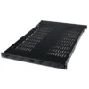 StarTech.com 1U Adjustable Vented Server Rack Mount Shelf – 175lbs – 19.5 to 38in Adjustable Mounting Depth Universal Tray for 19″ AV/ Network Equipment Rack – 27.5in Deep