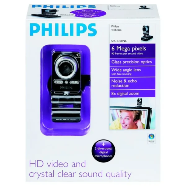 Philips SPC1300NC/27 webcam 1.3 MP USB 2.0 Black, Silver