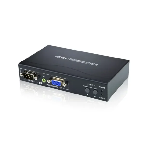 ATEN VE200R AV extender AV receiver Black