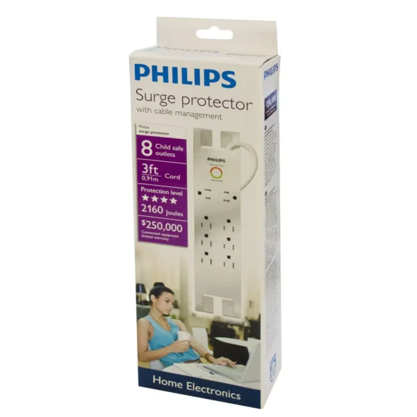 Philips SPP3080D/17 surge protector 8 AC outlet(s)