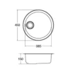CDA KR21SS kitchen sink Undermount sink Circle Stainless steel