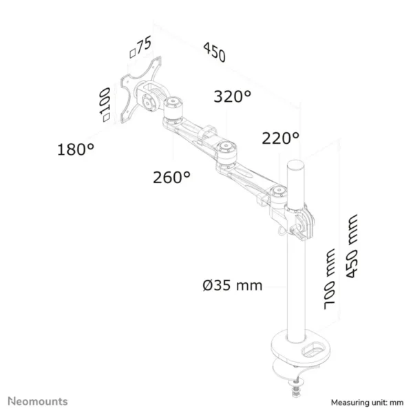 Neomounts FPMA-D935G Monitor arm 10-30″