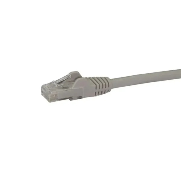 StarTech.com 25ft CAT6 Ethernet Cable – Gray CAT 6 Gigabit Ethernet Wire -650MHz 100W PoE RJ45 UTP Network/Patch Cord Snagless w/Strain Relief Fluke Tested/Wiring is UL Certified/TIA