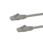 StarTech.com 25ft CAT6 Ethernet Cable – Gray CAT 6 Gigabit Ethernet Wire -650MHz 100W PoE RJ45 UTP Network/Patch Cord Snagless w/Strain Relief Fluke Tested/Wiring is UL Certified/TIA