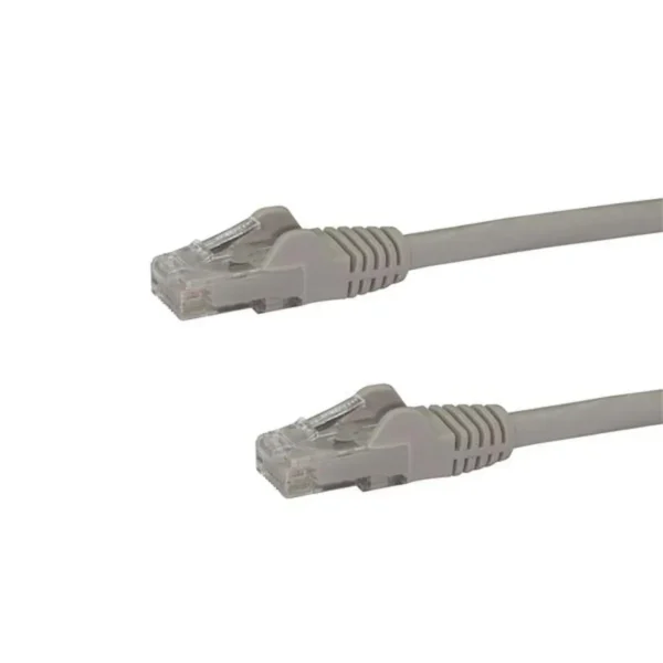 StarTech.com 25ft CAT6 Ethernet Cable – Gray CAT 6 Gigabit Ethernet Wire -650MHz 100W PoE RJ45 UTP Network/Patch Cord Snagless w/Strain Relief Fluke Tested/Wiring is UL Certified/TIA