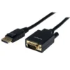 StarTech.com 6ft (1.8m) DisplayPort to VGA Cable – Active DisplayPort to VGA Adapter Cable – 1080p Video – DP to VGA Monitor Cable – DP 1.2 to VGA Converter – Latching DP Connector