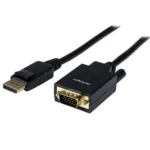 StarTech.com 6ft (1.8m) DisplayPort to VGA Cable – Active DisplayPort to VGA Adapter Cable – 1080p Video – DP to VGA Monitor Cable – DP 1.2 to VGA Converter – Latching DP Connector