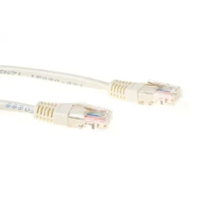 ACT Ivory 15 meter U/UTP CAT5E patch cable with RJ45 connectors