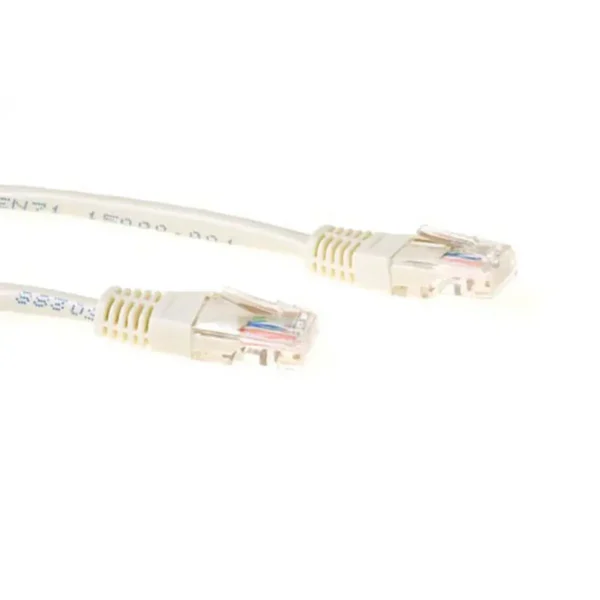 ACT Ivory 15 meter U/UTP CAT5E patch cable with RJ45 connectors