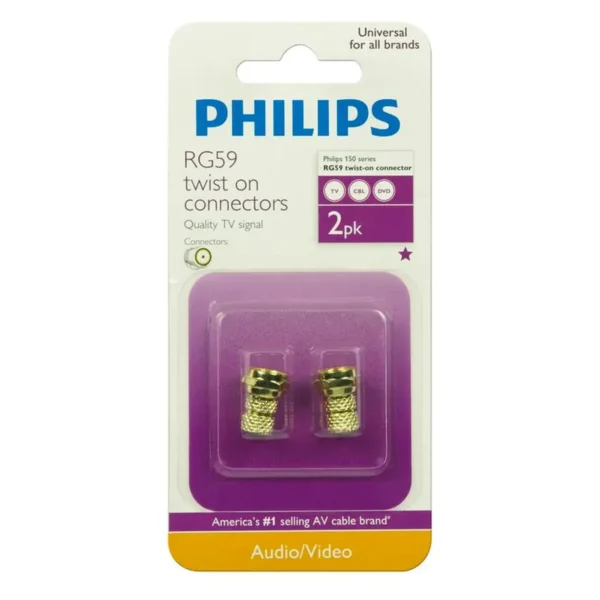 Philips SWV2021H/17 coaxial connector F-type 2 pc(s)