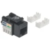Intellinet Keystone Jack, Cat5e, UTP, Punch-down, Black