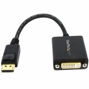 StarTech.com DisplayPort to DVI Adapter – DisplayPort to DVI-D Adapter Video Converter 1080p – DP 1.2 to DVI Monitor/Display Cable Adapter Dongle – DP to DVI Adapter – Latching DP Connector