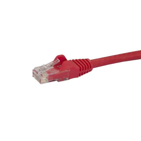 StarTech.com 3ft CAT6 Ethernet Cable – Red CAT 6 Gigabit Ethernet Wire -650MHz 100W PoE RJ45 UTP Network/Patch Cord Snagless w/Strain Relief Fluke Tested/Wiring is UL Certified/TIA