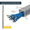 StarTech.com 2x2in Open Slot Wiring Cable Raceway Duct with Cover, Server Rack Cable Management, Cable Cover Duct, Cord Hider / Organizer, PVC Cable Manager – TAA Compliant