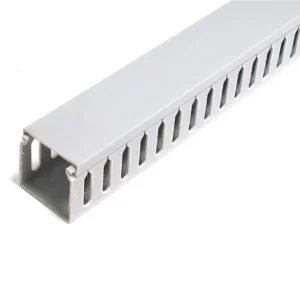 StarTech.com 2x2in Open Slot Wiring Cable Raceway Duct with Cover, Server Rack Cable Management, Cable Cover Duct, Cord Hider / Organizer, PVC Cable Manager – TAA Compliant