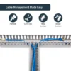 StarTech.com 2x2in Open Slot Wiring Cable Raceway Duct with Cover, Server Rack Cable Management, Cable Cover Duct, Cord Hider / Organizer, PVC Cable Manager – TAA Compliant