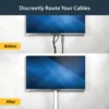 StarTech.com 2x2in Open Slot Wiring Cable Raceway Duct with Cover, Server Rack Cable Management, Cable Cover Duct, Cord Hider / Organizer, PVC Cable Manager – TAA Compliant