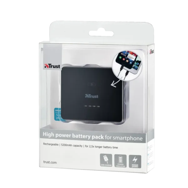 Trust 18482 power bank 5200 mAh Black