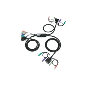 ATEN 2-Port PS/2 DVI KVM switch Black