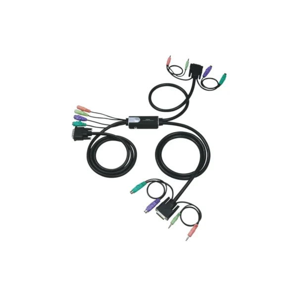 ATEN 2-Port PS/2 DVI KVM switch Black