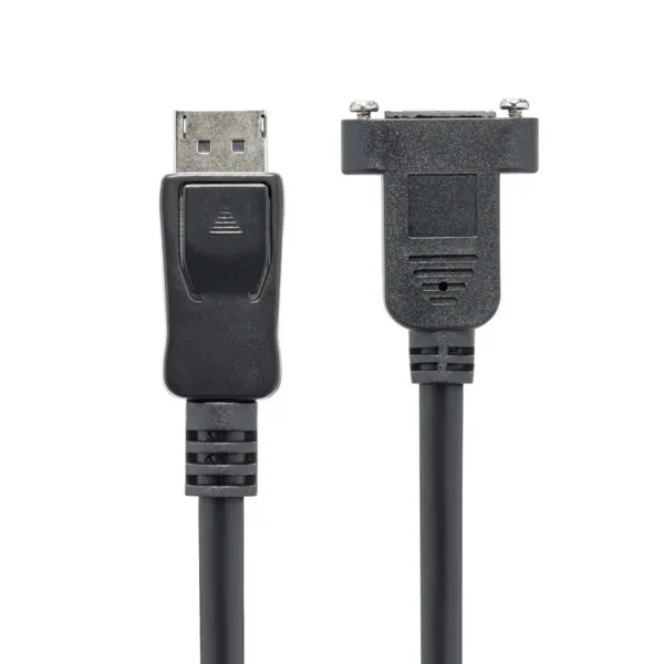 StarTech.com 3ft (1m) Panel Mount DisplayPort Cable – 4K x 2K – DisplayPort 1.2 Extension Cable Male to Female – DP Video Extender Cord with Panel Mount DP Connector – DP Monitor Cable