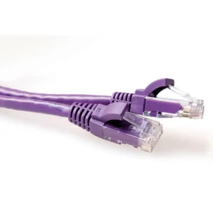 ACT Purple 1 meter U/UTP CAT6 patch cable snagless with RJ45 connectors