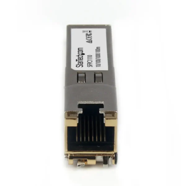 StarTech.com Cisco SFP-GE-T Compatible SFP Transceiver Module – 10/100/1000BASE-TX~Cisco SFP-GE-T Compatible SFP Module – 1000BASE-T – SFP to RJ45 Cat6/Cat5e – 10/100/1000 Mbps – RJ-45 100m – Cisco IE3400, IE3300, IE3200