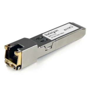 StarTech.com Cisco SFP-GE-T Compatible SFP Transceiver Module – 10/100/1000BASE-TX~Cisco SFP-GE-T Compatible SFP Module – 1000BASE-T – SFP to RJ45 Cat6/Cat5e – 10/100/1000 Mbps – RJ-45 100m – Cisco IE3400, IE3300, IE3200