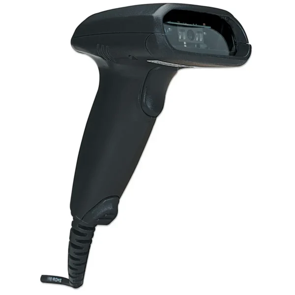 Manhattan Long Range CCD Handheld Barcode Scanner, USB, 500mm Scan Depth, Cable 1.5m, Max Ambient Light 10,000 lux (sunlight), Black, Three Year Warranty