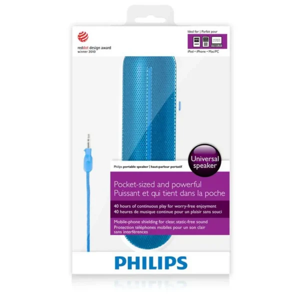 Philips MP3 portable speaker SBA1600BLU/27