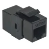 Intellinet Inline Coupler, Cat5e, UTP, Keystone Type, 8P8C Female to 8P8C Female, Black