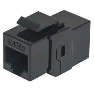 Intellinet Inline Coupler, Cat5e, UTP, Keystone Type, 8P8C Female to 8P8C Female, Black
