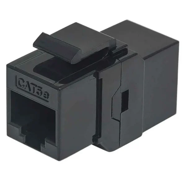 Intellinet Inline Coupler, Cat5e, UTP, Keystone Type, 8P8C Female to 8P8C Female, Black