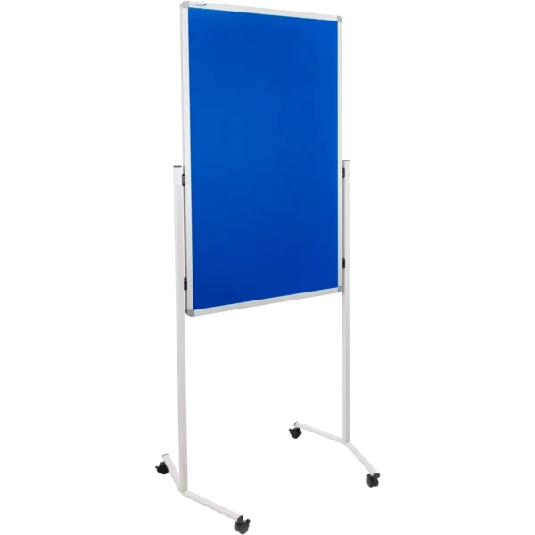Legamaster mobile multiboard navy-blue feltboard