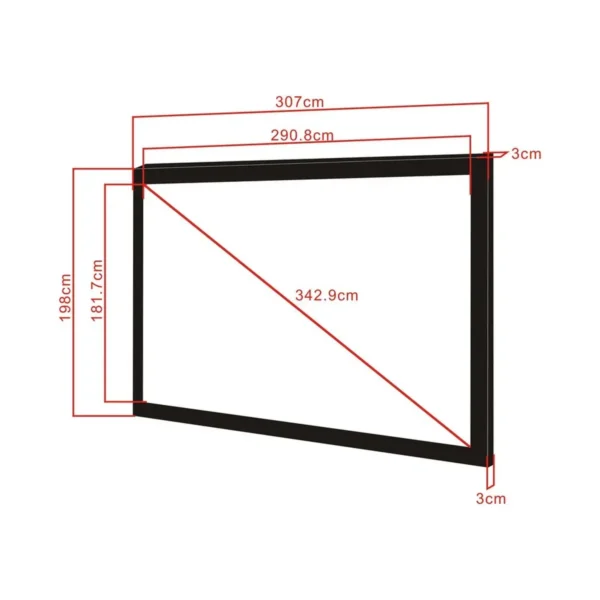 Multibrackets M 16:10 Framed Projection Screen 290,8×181,7, 135″