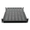 StarTech.com 2U Sliding Server Rack Mount Shelf – 20 to 30in Adjustable Mounting Depth – Vented – 50lb – Heavy Duty Universal 19” Rack Shelf for Equipment Rack – 24in Deep