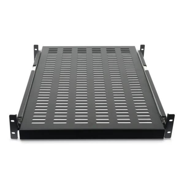StarTech.com 2U Sliding Server Rack Mount Shelf – 20 to 30in Adjustable Mounting Depth – Vented – 50lb – Heavy Duty Universal 19” Rack Shelf for Equipment Rack – 24in Deep