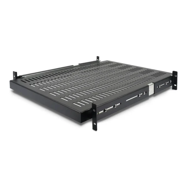 StarTech.com 2U Sliding Server Rack Mount Shelf – 20 to 30in Adjustable Mounting Depth – Vented – 50lb – Heavy Duty Universal 19” Rack Shelf for Equipment Rack – 24in Deep