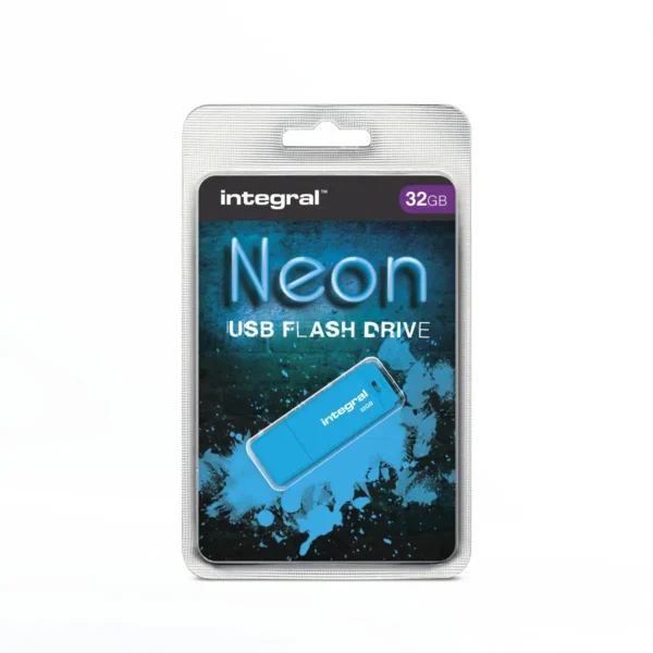 Integral 32GB USB2.0 DRIVE NEON BLUE