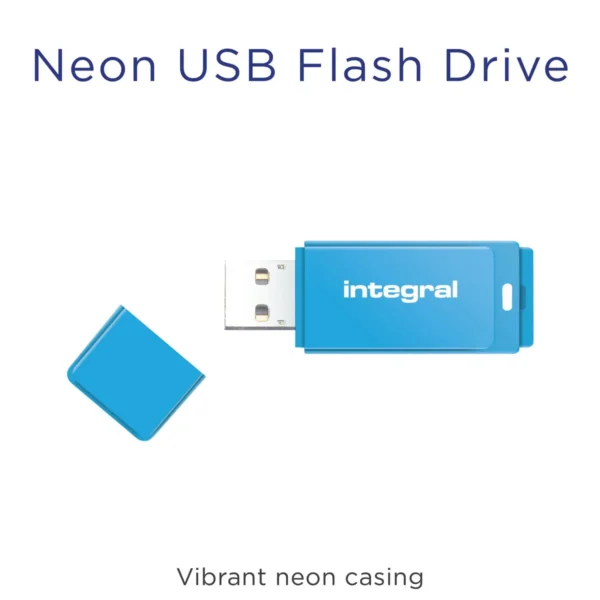 Integral 32GB USB2.0 DRIVE NEON BLUE